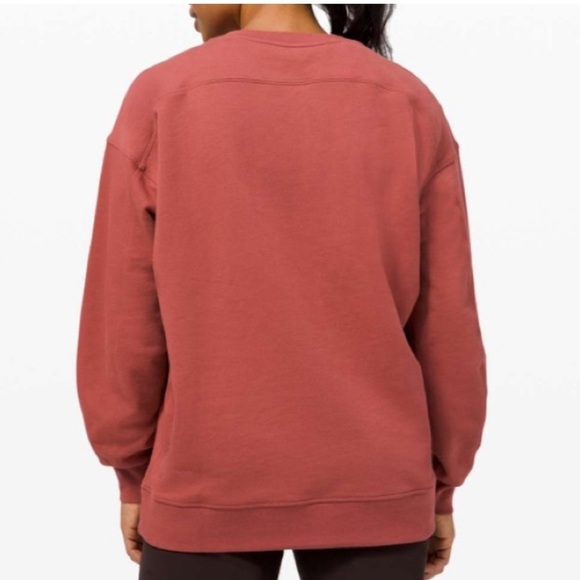 Lululemon Perfectly Oversized Crew Soft Cranberry Size 10 - Picture 2 of 6